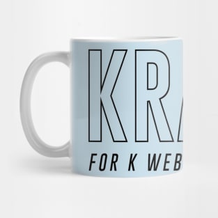 Krazy for K Webster's Books Black Font Mug